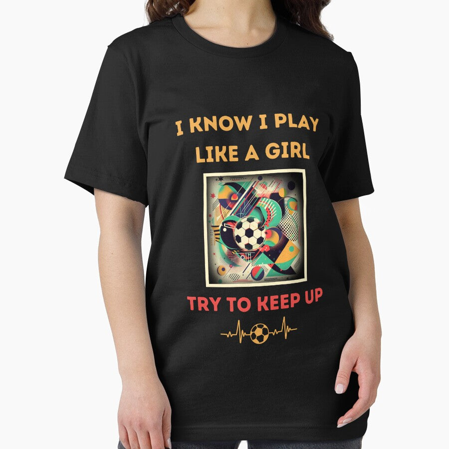 Play Like a Girl Soccer Striker's Elegance Graphic Art by zax454