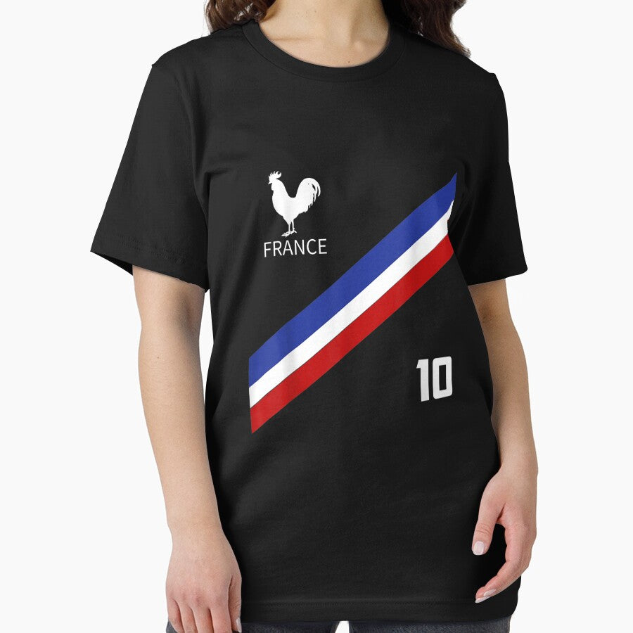 France Jersey Number Ten Soccer French Futbol Club T-Shirt by Bobby-Bancel