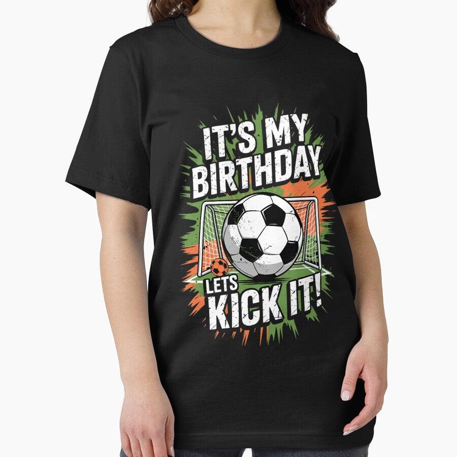 Soccer Birthday It's My Birthday Let's Kick It Kid by lilLilaBatArt