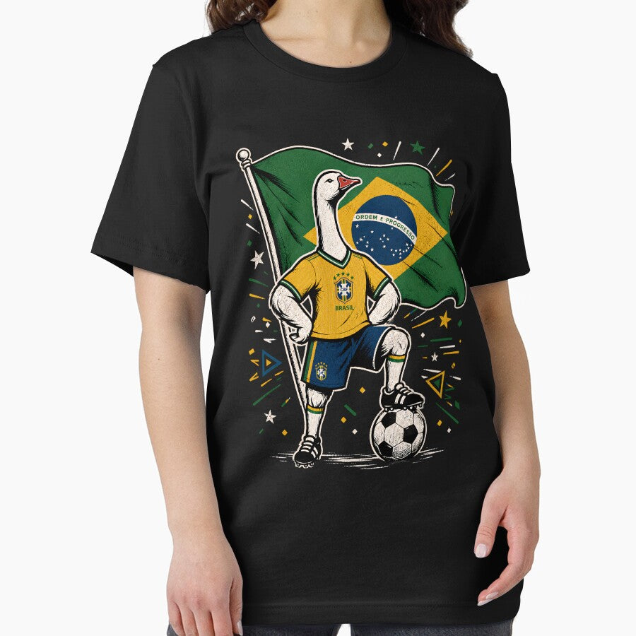 Brazil Soccer Goose – Patriotic Football Fan by THREE LITTLE BEANS