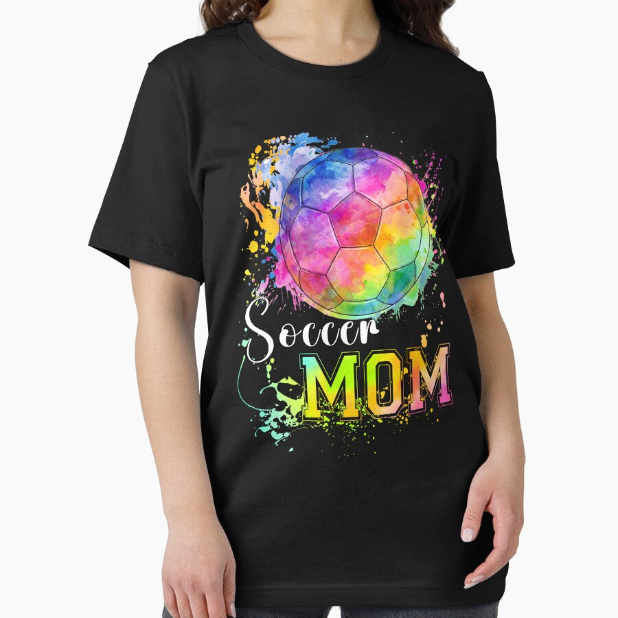 Colorful Soccer Mom Watercolor Splash by LashondaGreen89