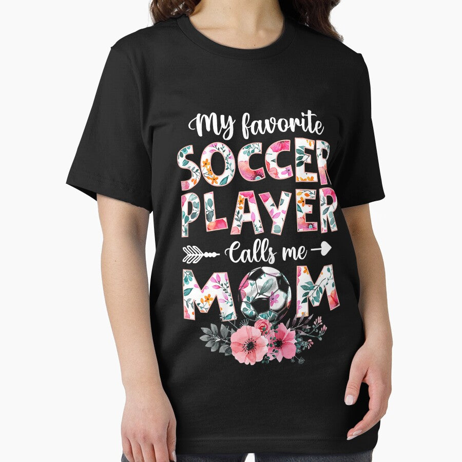 Womens My Favorite Soccer Player Calls Me Mom Shirt Soccer Mom by Mitzi12312