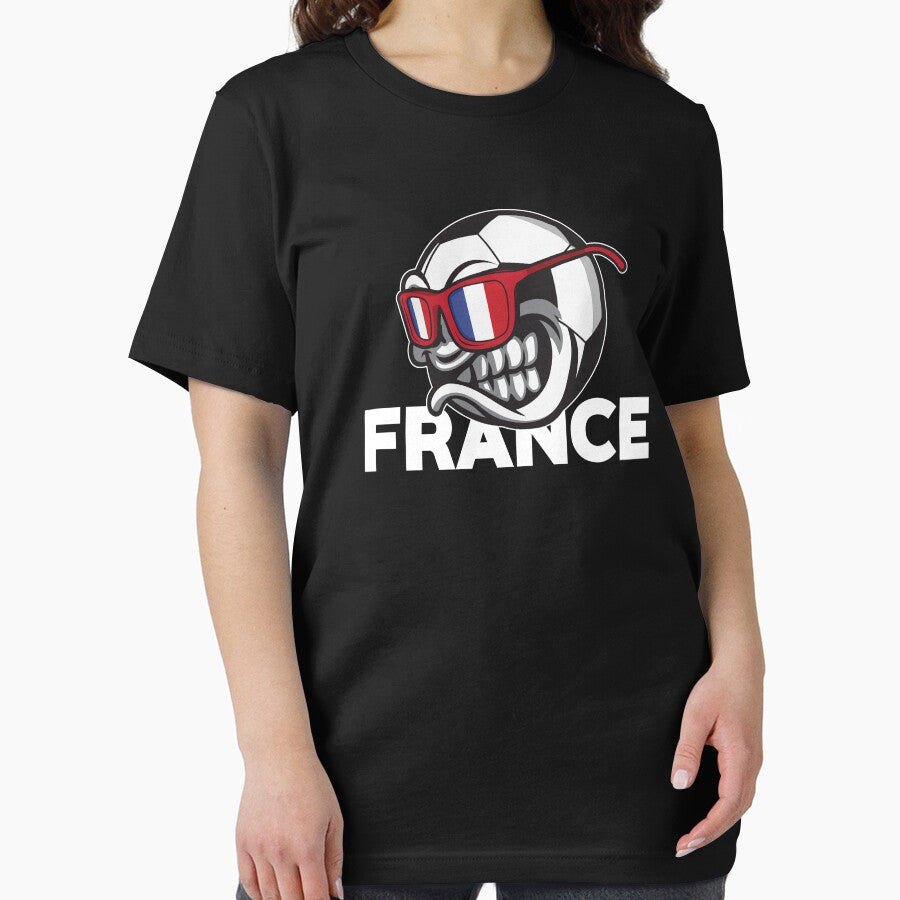 Angry France Soccer Ball with Sunglasses French Flag Accessoires by festivalshirt