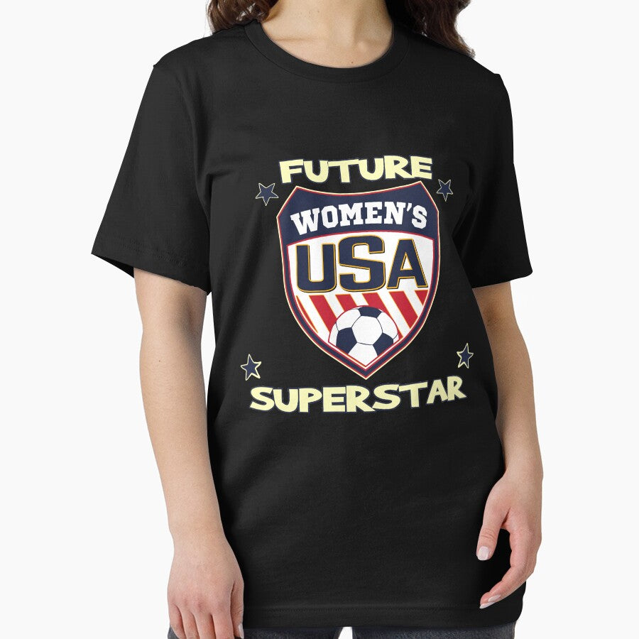 Future Female Soccer  Superstar T-Shirt USA Logo for girls by fermo
