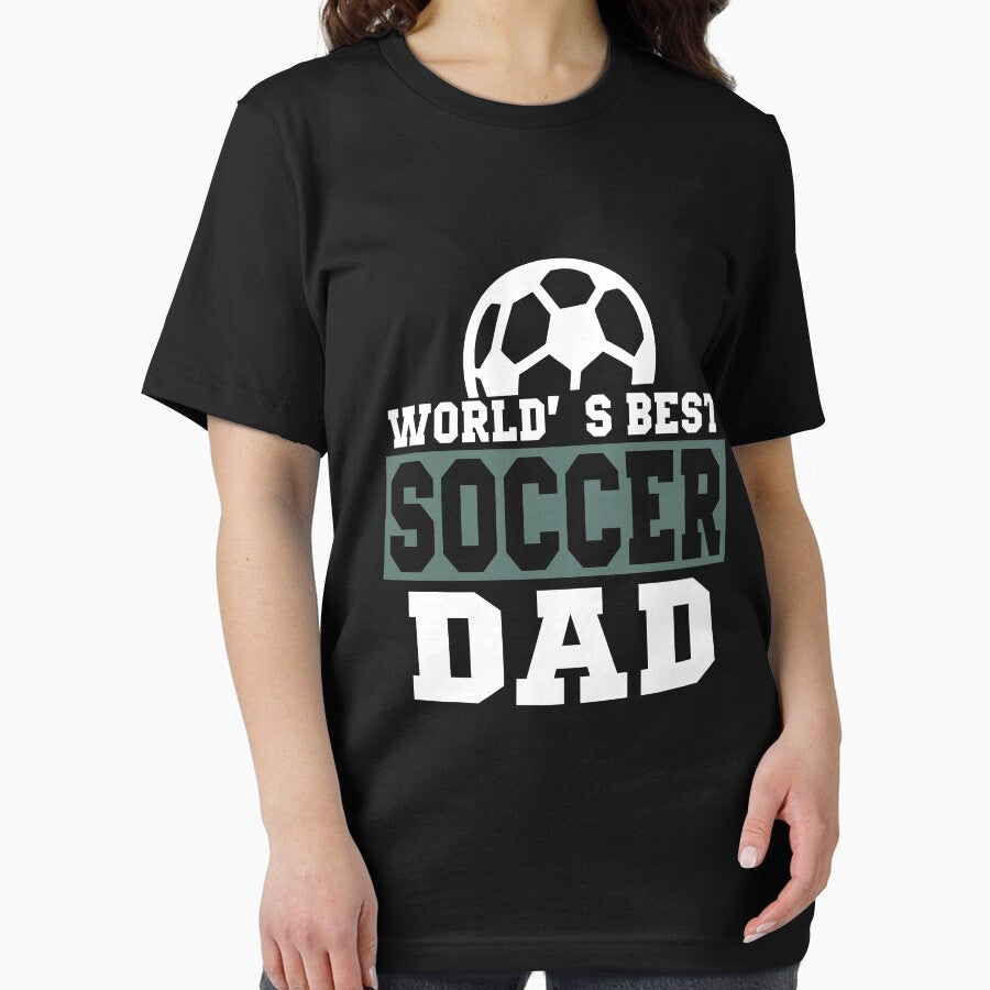 World_s Best Soccer Dad Player Funny Fathers Day Cool Gift T-Shirt by TeeSaLim