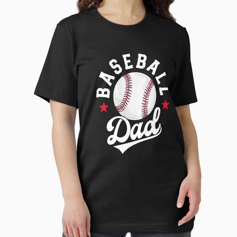 Baseball Dad Matching Family School Ball Papa Fathers Day Essential T-Shirt Hoodie, Sweatshirt | PureTeeCo.com