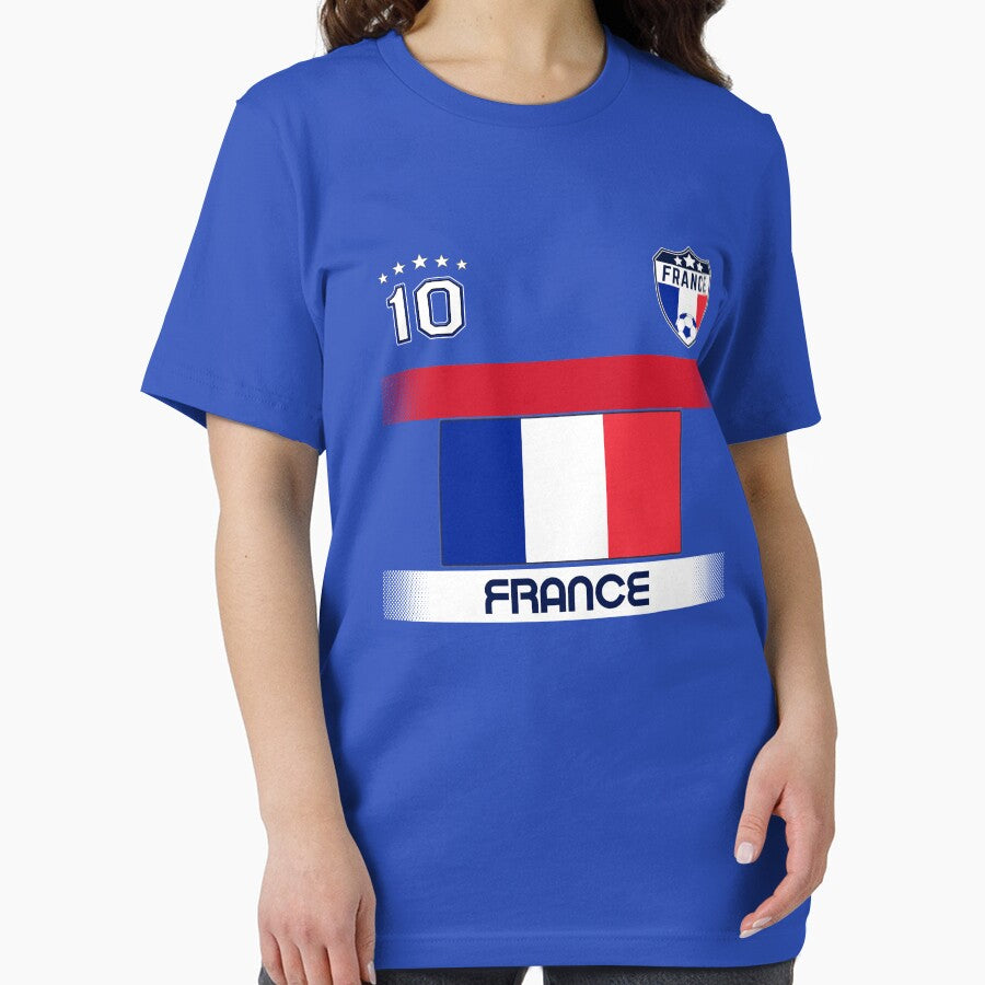 France Soccer Shirt with Flag, Shield and Number 10 by fermo