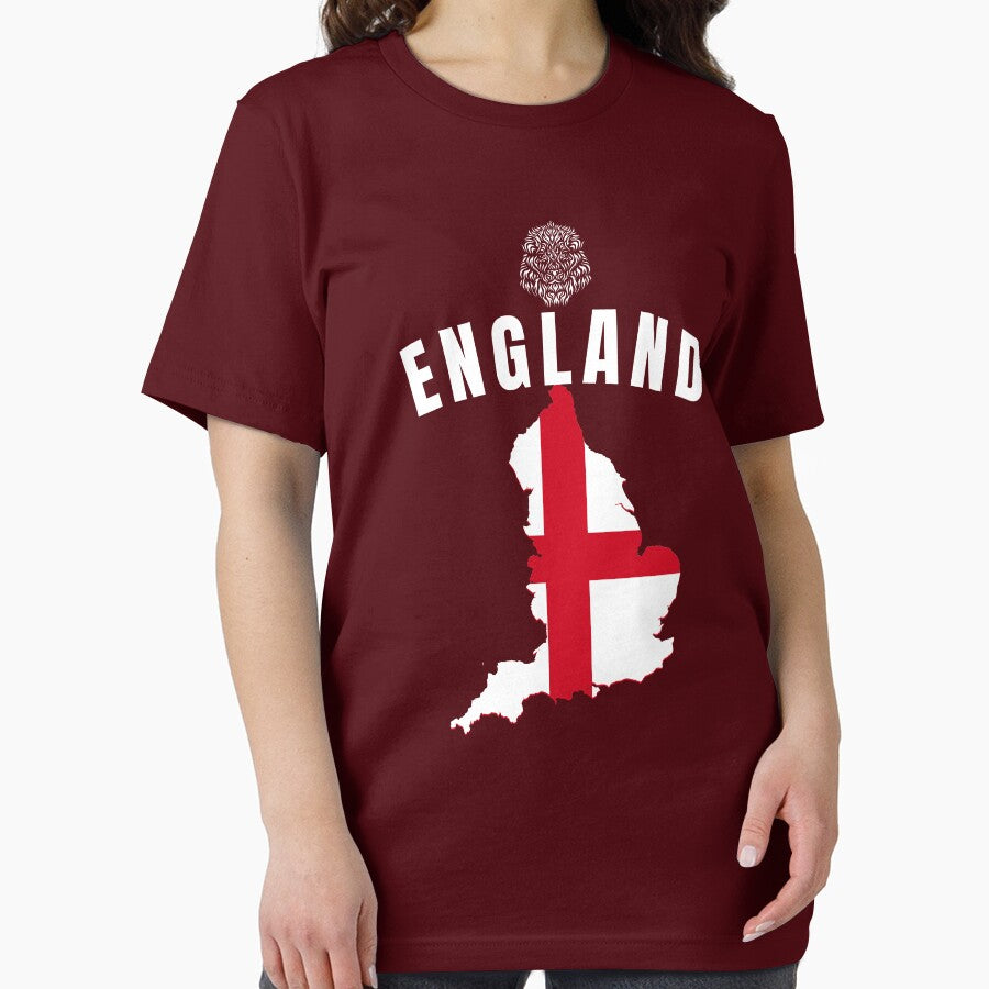 England National Team Soccer Football Style Map by Hoiho Adventure Shirts