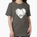 Baseball Dad Heart Baseball Lover Shirt Essential T-Shirt Hoodie, Sweatshirt | PureTeeCo.com