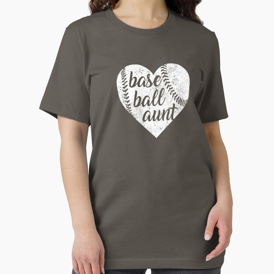Baseball Aunt Heart Baseball Lover Shirt Essential T-Shirt Hoodie, Sweatshirt | PureTeeCo.com