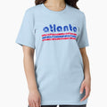 Atlanta Retro T Shirt Three Stripe Weathered Vintage Essential T-Shirt Hoodie, Sweatshirt | PureTeeCo.com