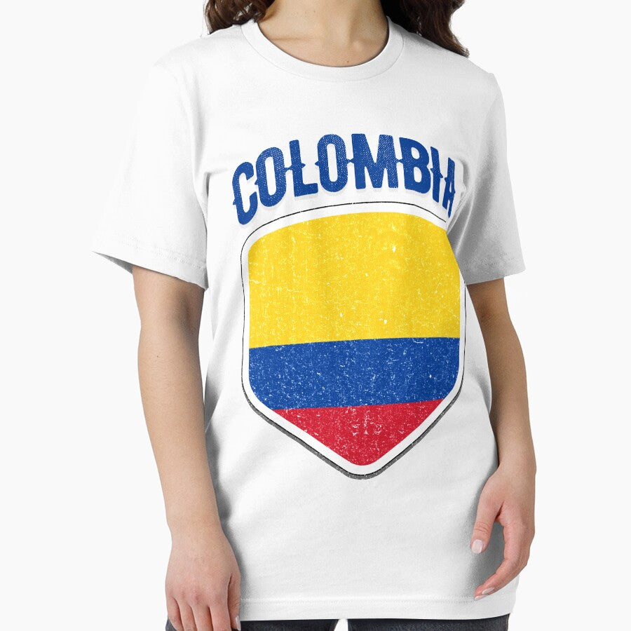 Colombia National Flag World Sport Stadium Fans T Shirt Supporter Jersey Football Cup TShirt by screenworks