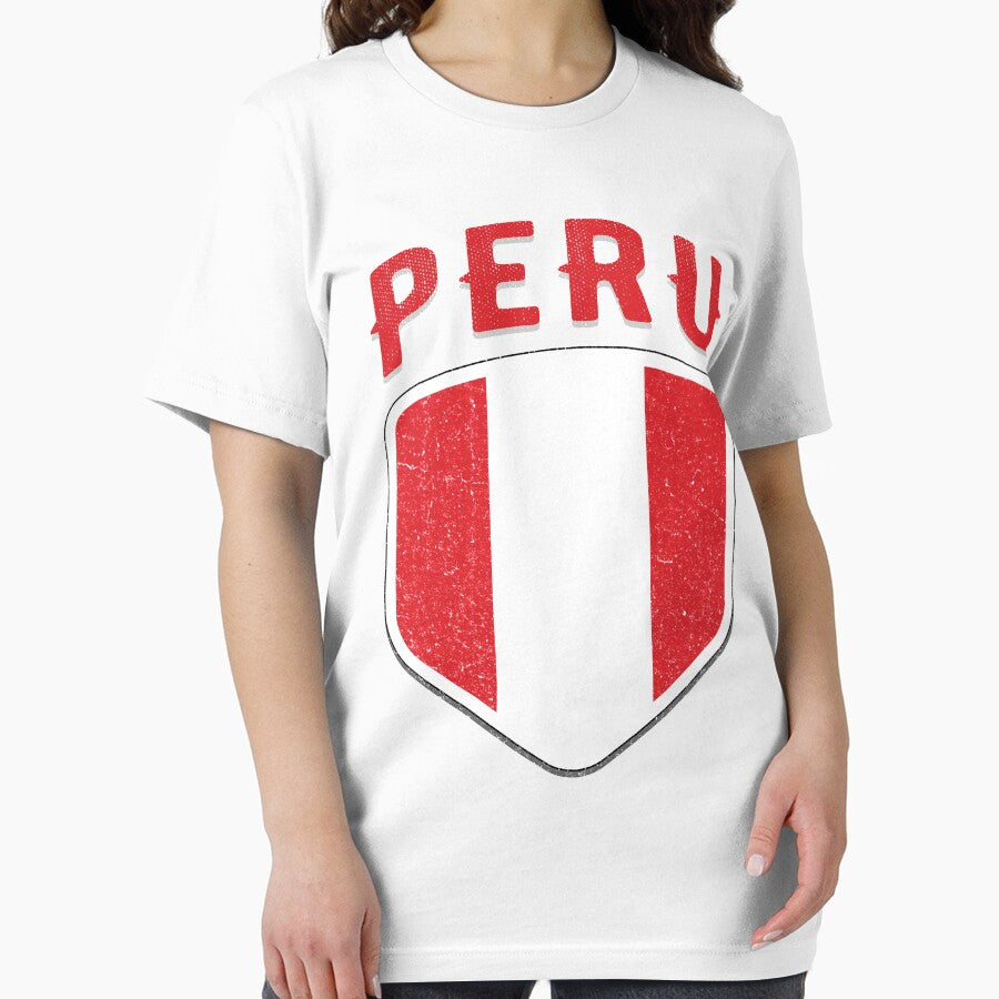 Peru National Flag World Sport Stadium Fan T Shirt Supporter Jersey Football Cup TShirt by screenworks