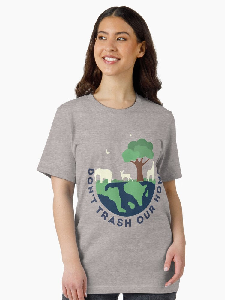 Don't trash our home Essential T-Shirt Hoodie, Sweatshirt | PureTeeCo.com (Image 2)