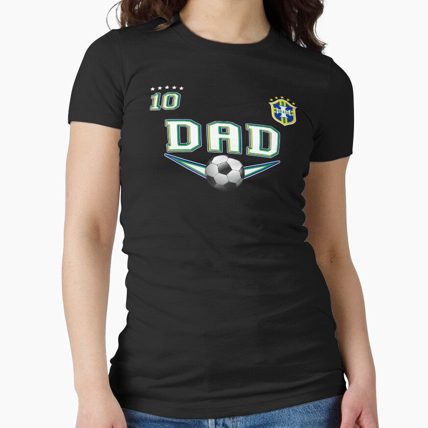 Soccer Dad Brasil Brazil Design with number 10 - Original Sports Apparel by fermo