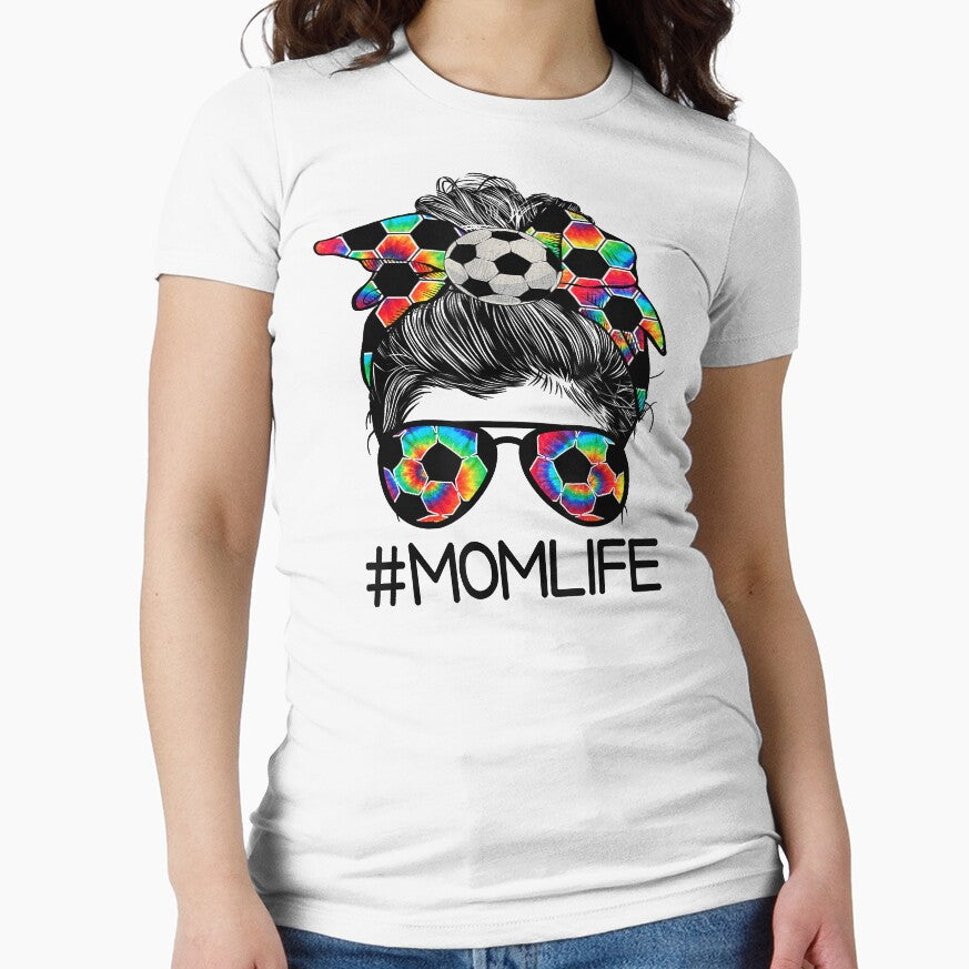 Bleached Soccer Mom Life Tie Dye Mothers Day Messy Bun by SethFrancis37