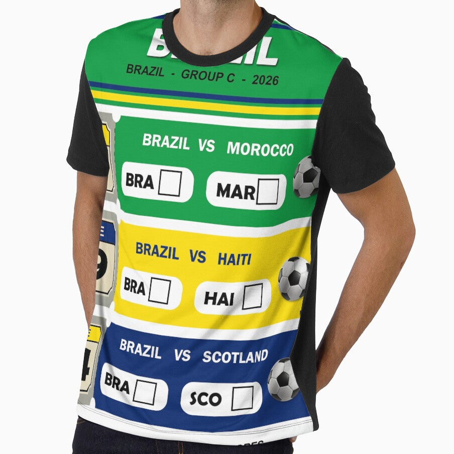 Brazil Soccer Fan Shirt 2026 World Cup Tourney Tracker Matchday Tee by TourneyTracker