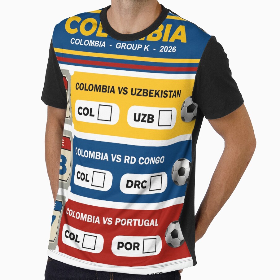 Colombia Soccer Fan Shirt 2026 World Cup Tourney Tracker Matchday Tee by TourneyTracker