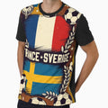 France Sverige Retro World Cup Poster | Vintage France vs Sweden Soccer Art by Nexus Space