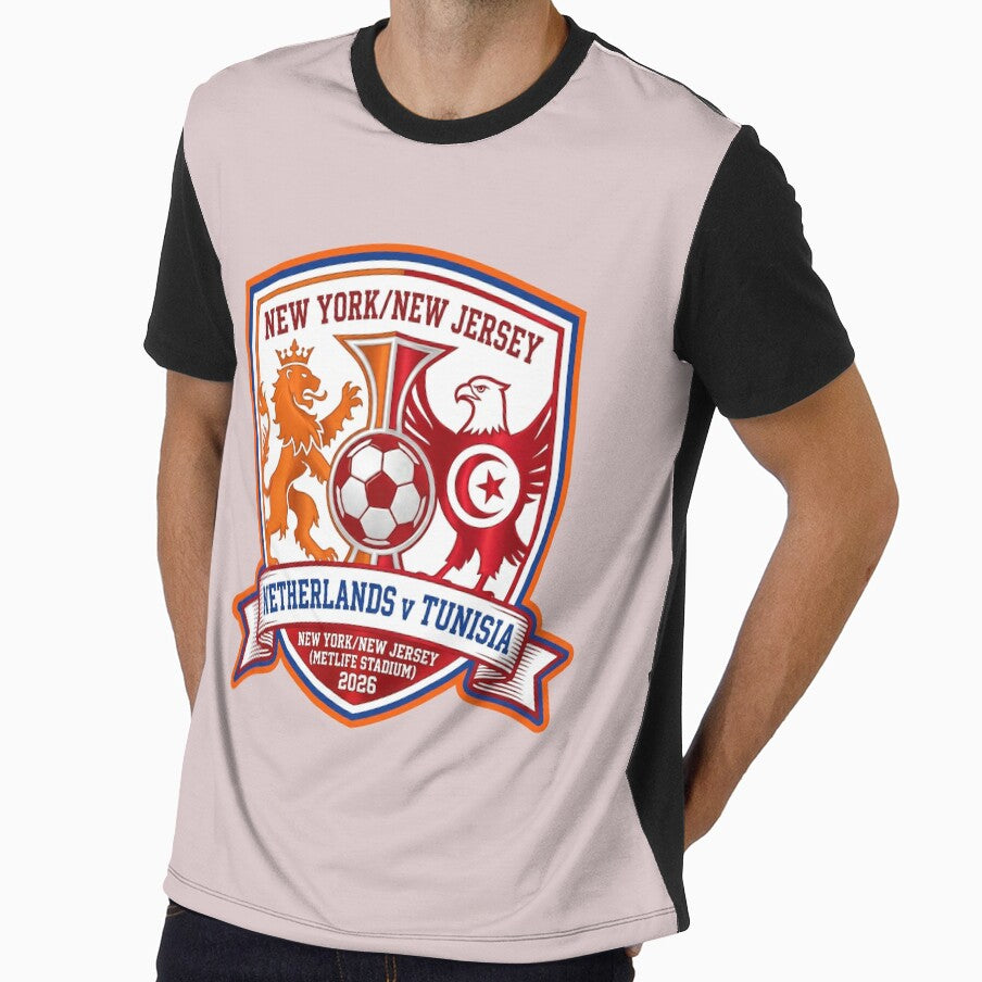 Netherlands vs Tunisia Soccer Match 2026 Emblem Design by Pride Emblem Prints