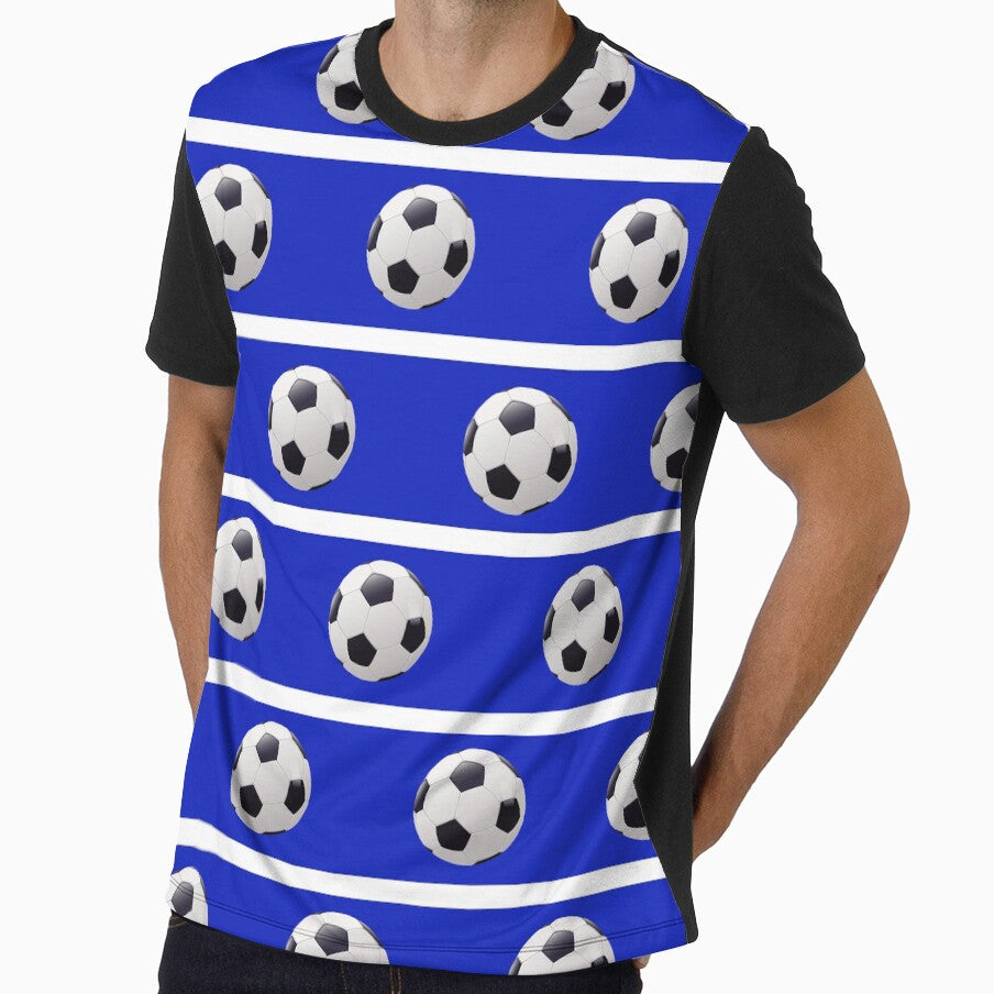Football Mid Blue & White - FOOT0006 by 3-Starfish