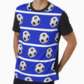 Football Mid Blue & White - FOOT0006 by 3-Starfish