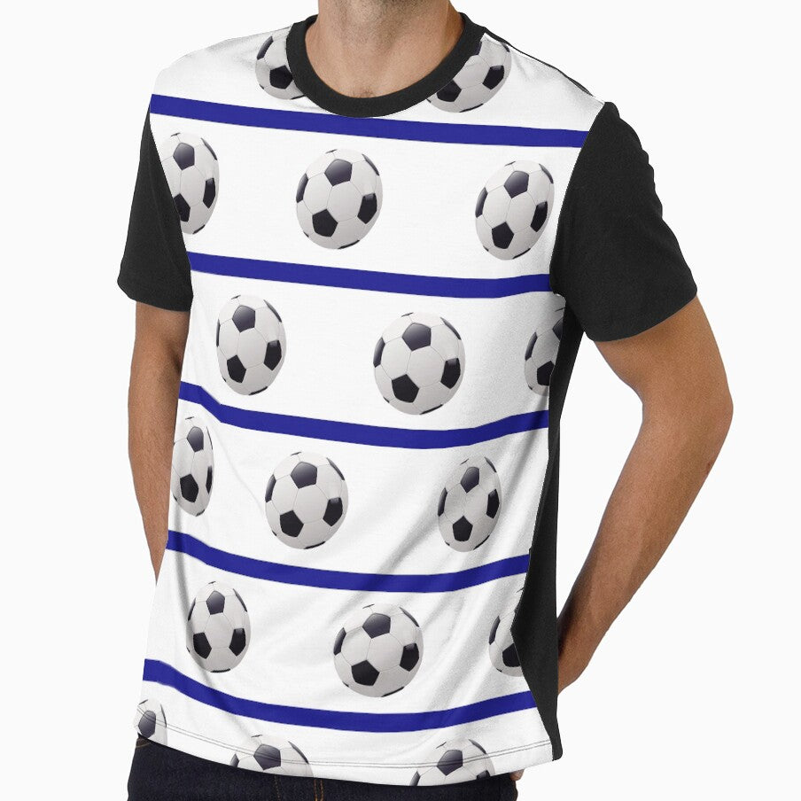Football White & Blue - FOOT0011 by 3-Starfish