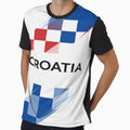Croatia Checkerboard Football 2026 Tee by jackbermess