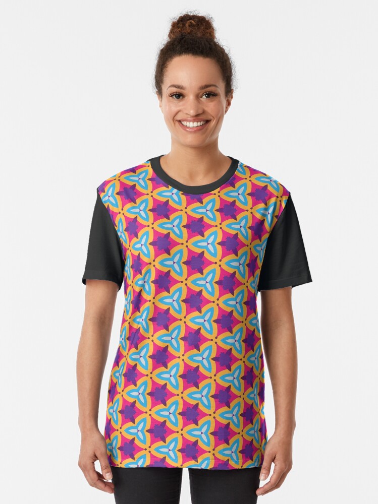 rings color colorful seamless repeat pattern Graphic T-Shirt