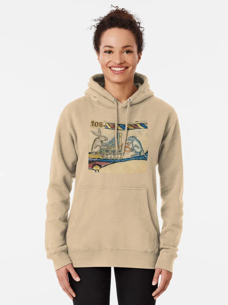 "The Pianist and the Workman", medieval painting, 11th century AD Classic T-Shirt Hoodie, Sweatshirt (Image 5)