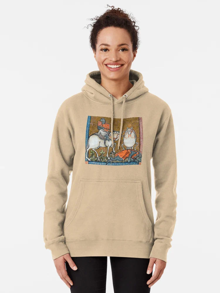 "The Fat Horse, on its Rider" medieval painting 11th century AD Classic T-Shirt Hoodie, Sweatshirt | PureTeeCo.com (Image 5)