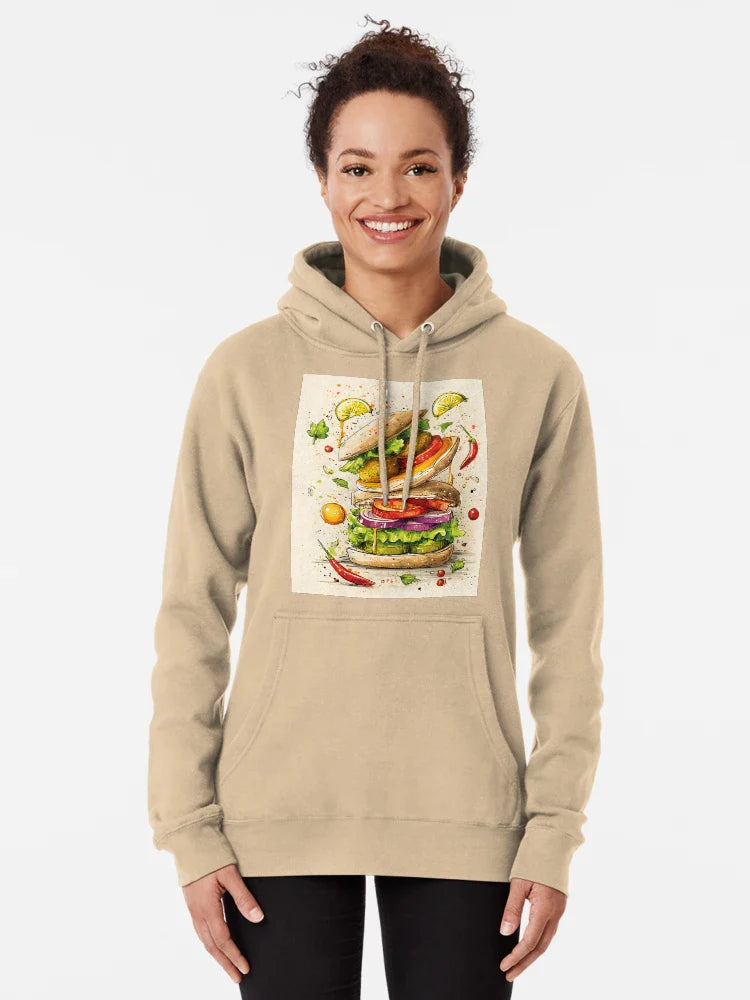 Stack of Flavor - Fresh Falafel, Veggies, and Bold Spices in a Colorful Pita Delight Classic T-Shirt
