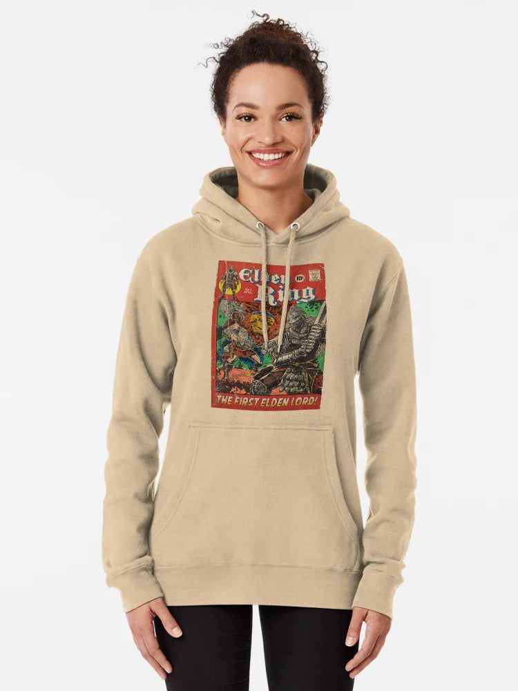 "The First Elden Lord!" Comic book cover Fan Art Classic T-Shirt Hoodie, Sweatshirt | PureTeeCo.com (Image 5)