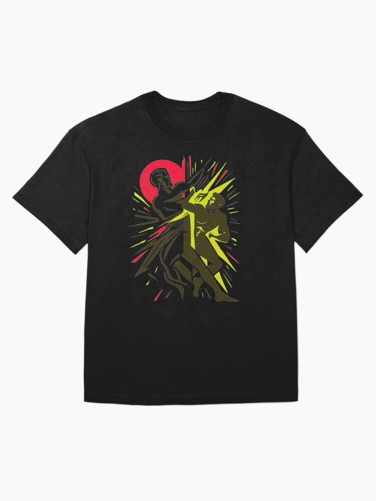 THE ETERNAL STRUGGLE BETWEEN GOOD AND EVIL Oversized T-Shirt Hoodie, Sweatshirt | PureTeeCo.com (Image 3)
