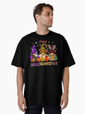 Happy Hallothanksmas Cute Gnomes Fall Halloween Oversized T-Shirt Hoodie, Sweatshirt | PureTeeCo.com (Image 1)