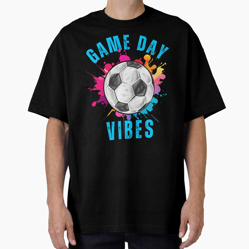 Colorful Paint Splatter Soccer Game Day Vibes by AlienOccupation