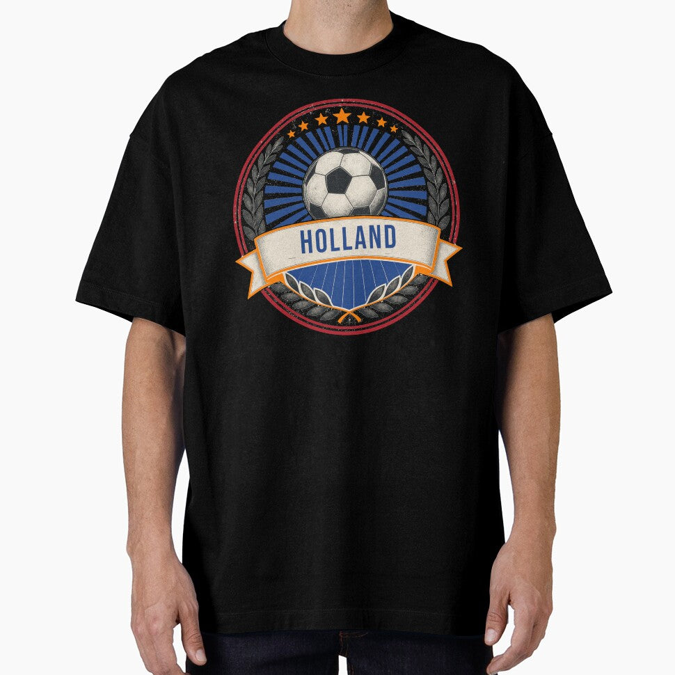 Holland Vintage Soccer Crest — Retro Dutch Football Badge Fan Emblem by icemanphotos