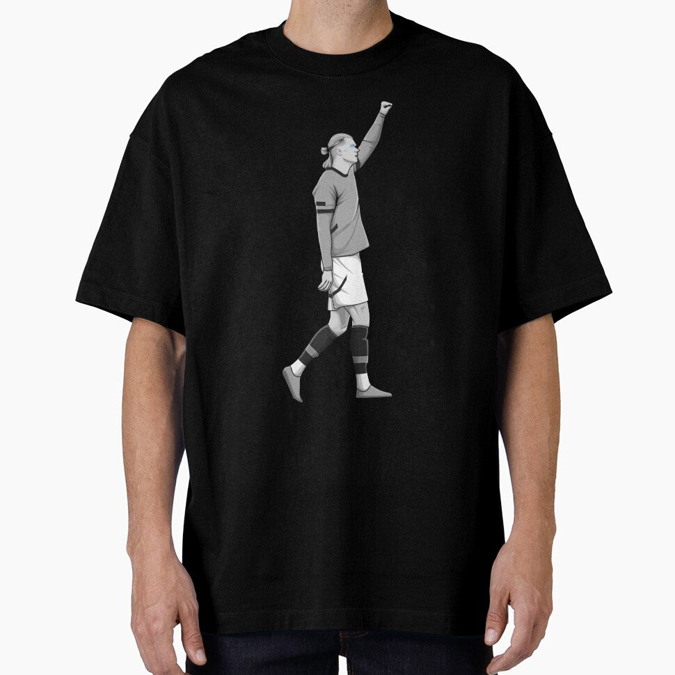 Erling Haaland Black and White by Aldduardo