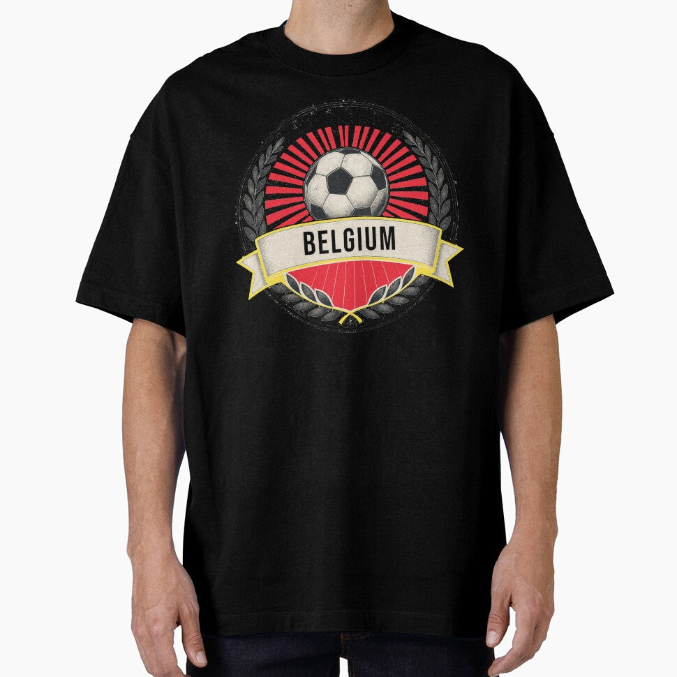Belgium Vintage Soccer Crest — Retro Belgian Football Badge Fan Emblem by icemanphotos