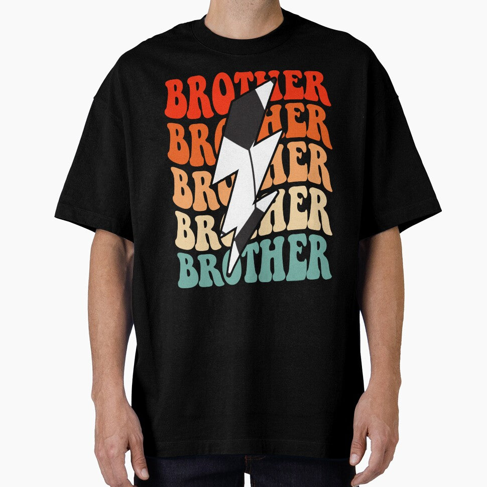 Soccer Brother Retro Groovy Lightning Bolt Father’s Day by Christina-grich