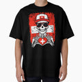 Swiss Pride Skeleton Art - Switzerland Football & Swiss Cross Spirit Tee by Colorful Designs