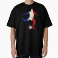 French Football Player Soccer Silhouette France Flag by LintonGriffin