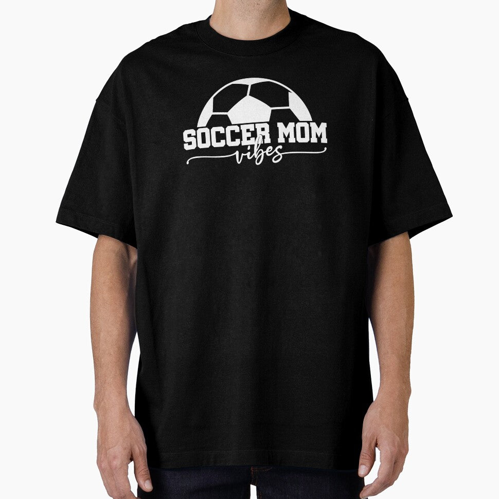 Soccer Mom Vibes Tee, Cute Soccer Ball Goalkeepers Girl Moms Life by PrintOfi