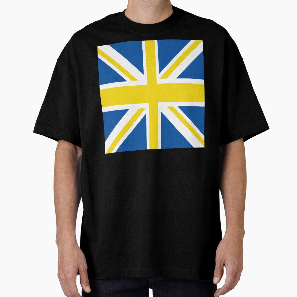 Leeds Blue White Yellow Union Jack Flag by Sporting Colour
