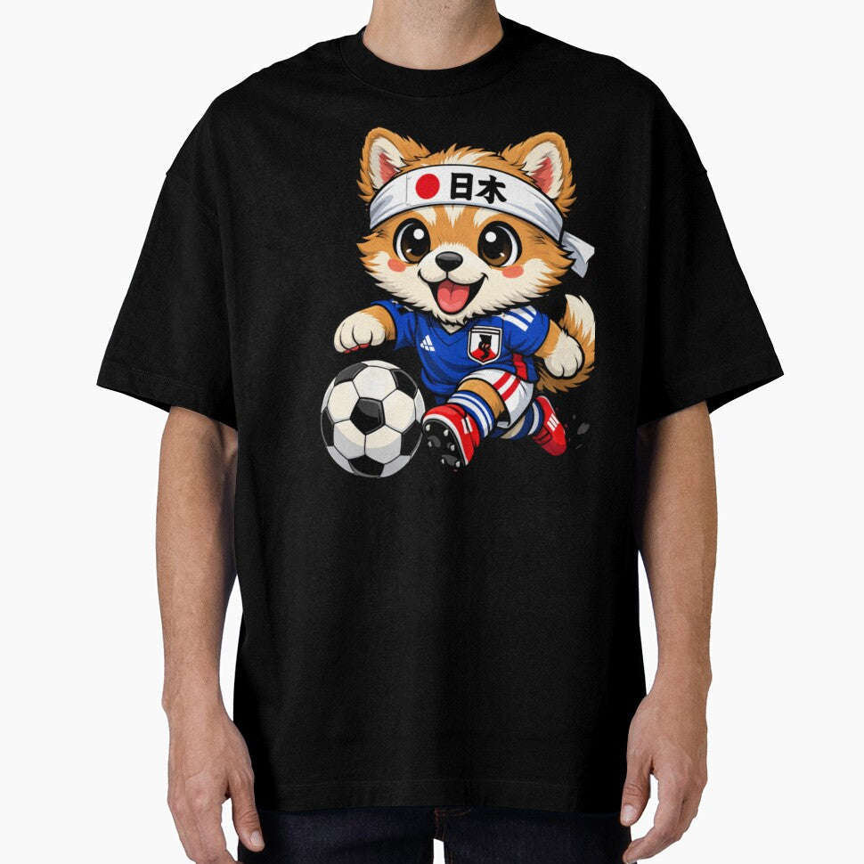 Cute Shiba Inu Soccer Player Japan Fan Dog by Tsugraf Designs