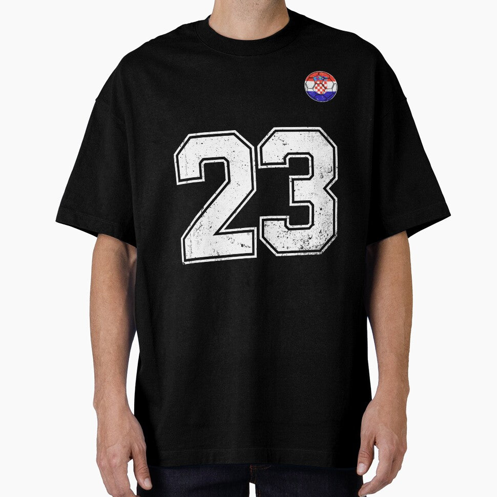 Croatia Soccer Number 23 Vintage Sports Fan by KristenosNehk