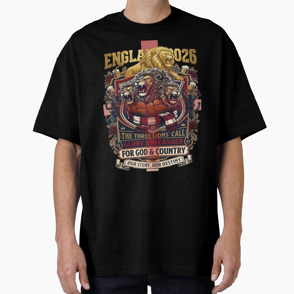 England Football Shirt 2026 – Three Lions England Fan T-Shirt, Football Cup 2026 England Supporter Tee, England Soccer Shirt UK, Football Fan Gift by al21ex