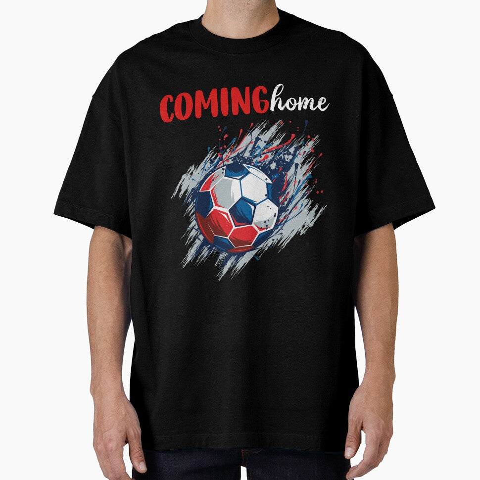 Coming Home Football Red White Blue and Grey by Labradoodlesetc