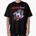 Coming Home Football Red White Blue and Grey by Labradoodlesetc