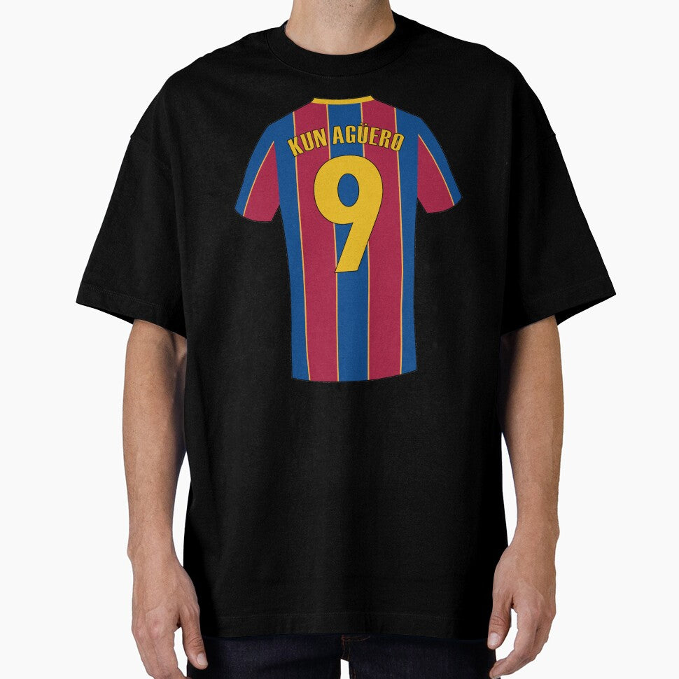Sergio Aguero barcelona football jersey by Justtrendytees